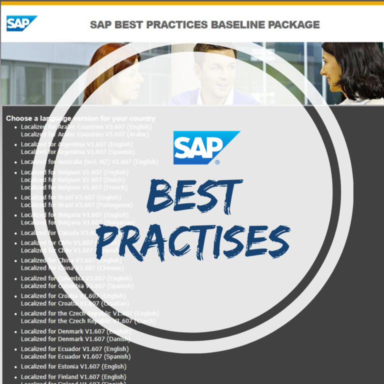 SAP Best Practises
