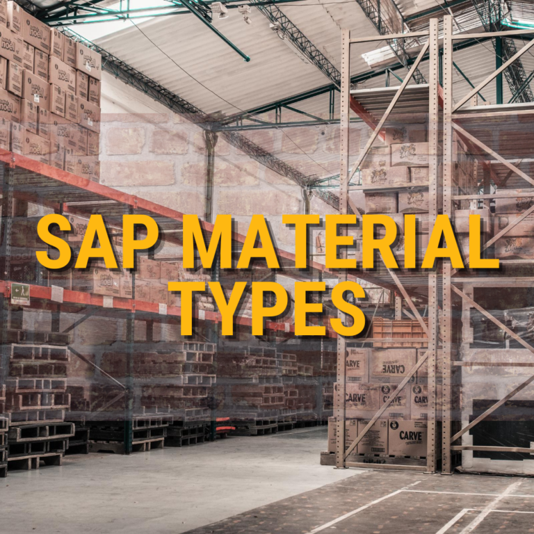 sap material types sap steps